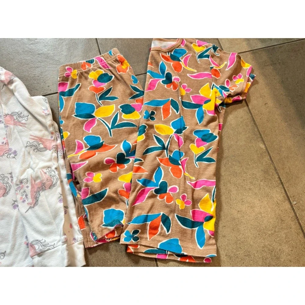 Lot Carter's Pajamas 14 Girls 2pc Set Unicorn Floral Shorts Pants Cotton Summer